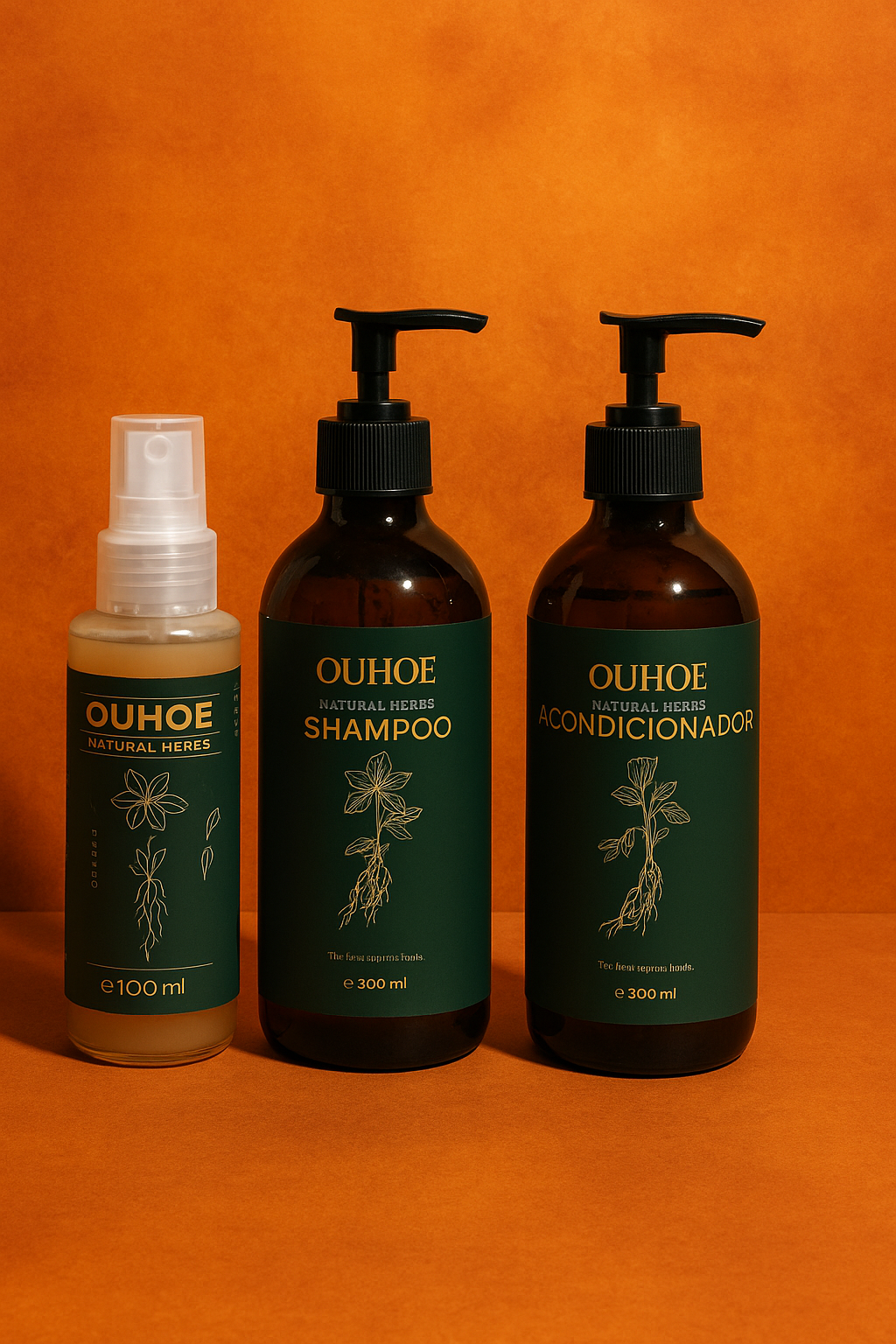 Cabello más fuerte en 30 días – Kit Anticaída con Shampoo, Acondicionador y Tónico